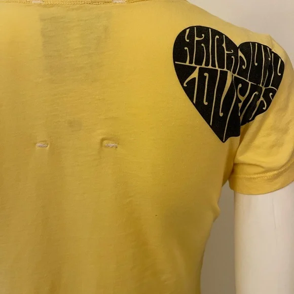 Harajuku Lovers Yellow Graphic Tee Vintage 2000 - Picture 9 of 12